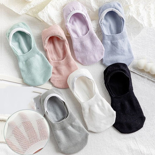 ⭐ส่งใน24ชม🧦ถุงเท้าข้อสั้น ถุงเท้าผ้าฝ้าย ซิลิโคน ปากตื้น กันลื่น ซ่อนได้ แฟชั่นฤดูร้อน สําหรับผู้หญิง