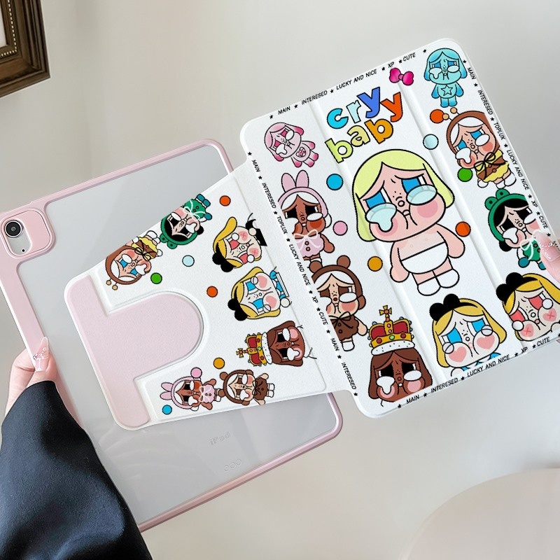 จัดส่งทันทีเคสไอแพด การหมุน360องศา crybaby Gen12/11 Pro13 รูปที่ 3