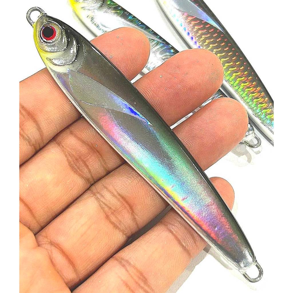 A-017 สีดำ มี 3 ลาย เหยื่อจิ๊กกิ้ง ไลท์จิ๊กกิ้ง สปีดจิ๊ก Jigging เหยื่อตกปลาทะเล - รูปที่ 3