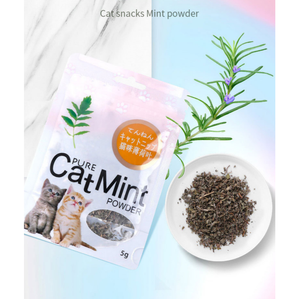 PP-021 ผงแคทนิปแห้ง กัญชาแมวคุณภาพพรีเมี่ยม จากธรรมชาติ 100% (Cat Mint Natural Organic Premium)