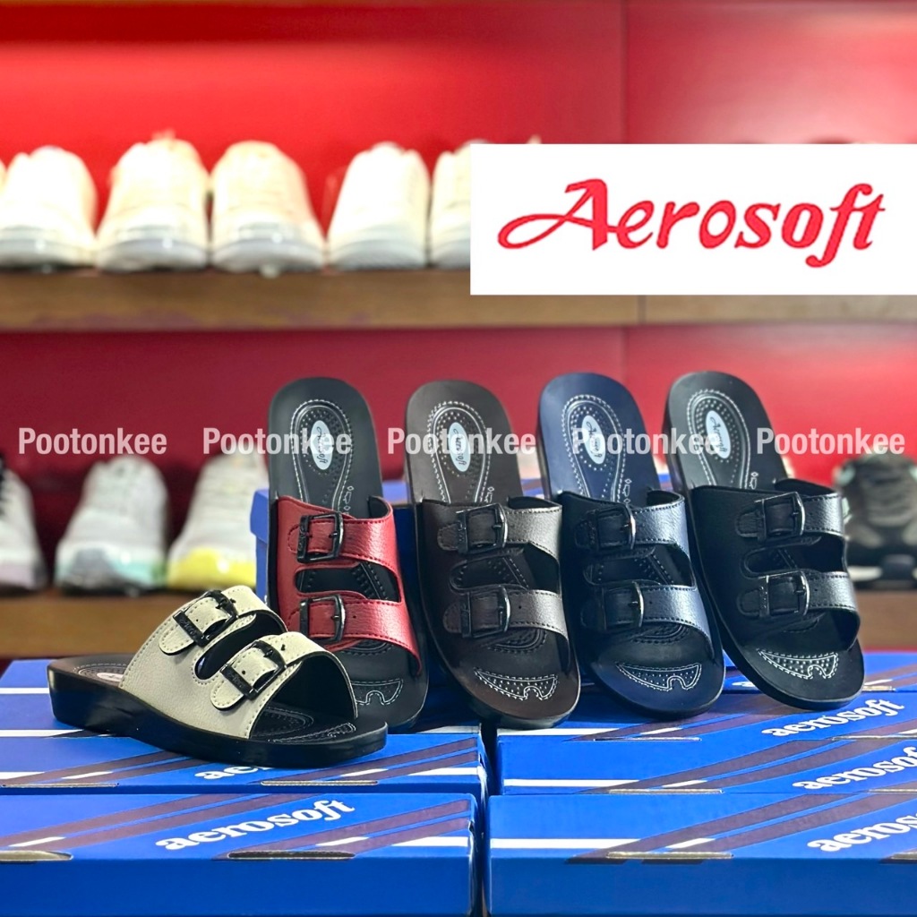 Aerosoft รองเท้าแตะผู้หญิง แบบสวม แอโร่ซอฟ รุ่น 2101 ไซส์ 35-41 ของเเท้ พร้อมส่ง