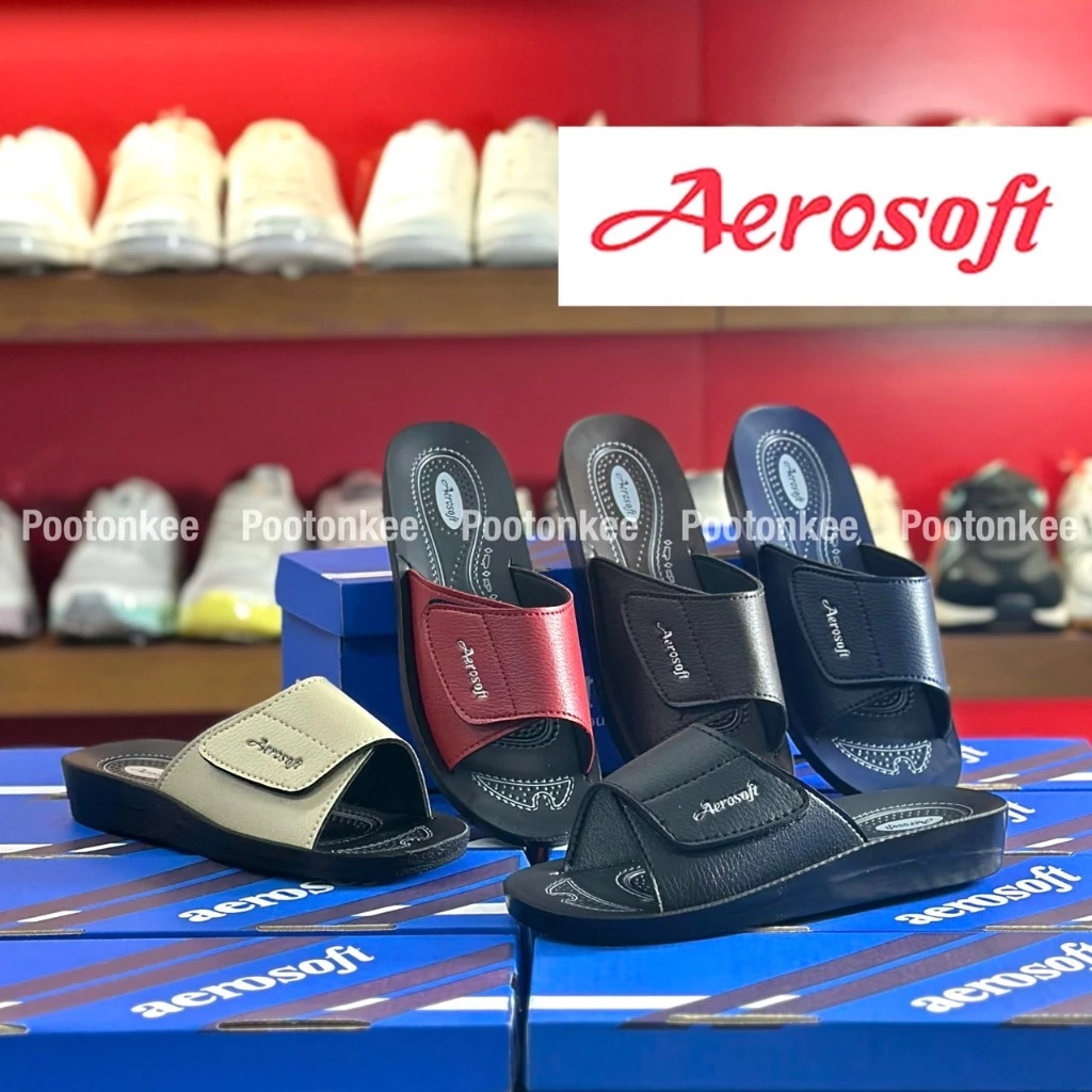 Aerosoft รองเท้าแตะผู้หญิง แบบสวม แอโร่ซอฟ รุ่น 2102 ไซส์ 35-41 ของเเท้ พร้อมส่ง