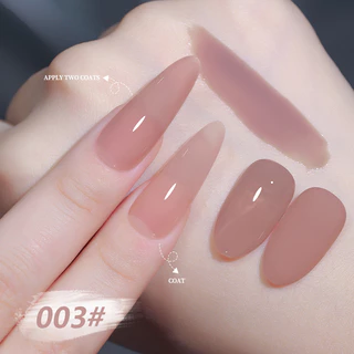 Nawoelite สีทาเล็บเจล สีเจลไซรัป เซตสีเจล สีเจลโทนเนื้อ 6 สีในเซต สีใสเจลทาเล็บแบบต้องใช้ไฟ LED/UV ซีรุปสไตล์เกาหลี