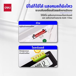 Deli เครื่องคิดเลขตั้งโต๊ะแสดงผล 12 หลัก ขนาดใหญ่ ปุ่มใหญ่ ฟังก์ชั่นครบ Calculator จำหน่าย 1 เครื่อง