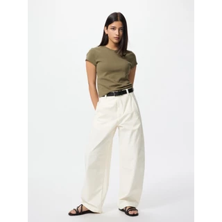 UNIQLO ของแท้ กางเกง ผ้าเจอร์ซี่ ทรงโค้ง (Jersey Barrel)