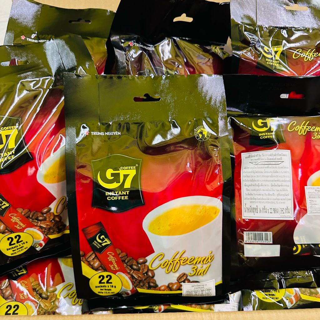 6 ห่อ กาแฟ จีเซเว่น G7 เวียดนาม แท้ กอม กลมกล่อม คอกาแฟ โดยเฉพาะ Trung nguyen vietnamese 3in1 coffee