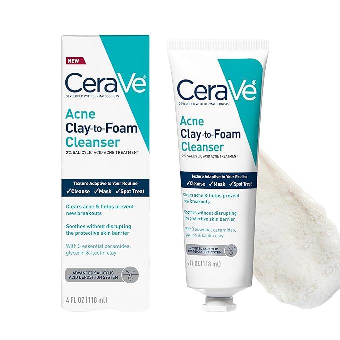 CeraVe Clay To Foam Acne Face Wash เซราวี โฟมล้างหน้าสูตรใหม่จาก CeraVe