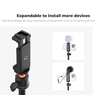 K&F CONCEPT MS11 Vlog Tripod ขาตั้งมือถือ Selfie Stick Bluetooth ขาตั้งเดสก์ท็อป Live Stand 60cm