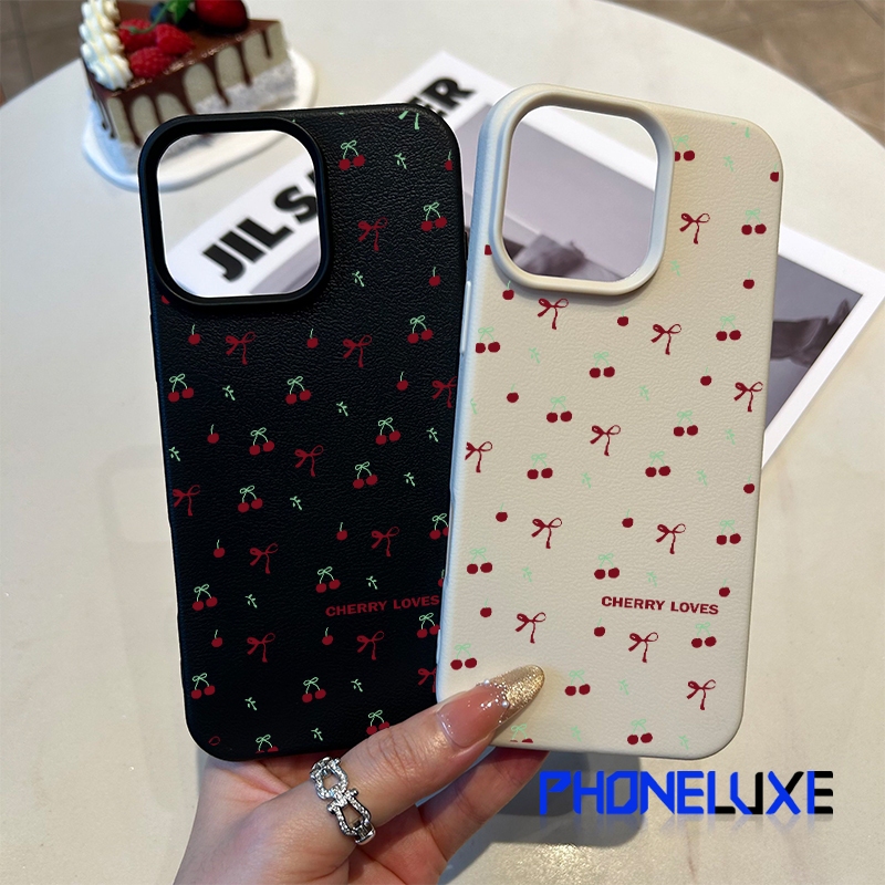 เชอร์รี่ เคสไอโฟน13 สำหรับ IPhone 12 16 11 15 13 14 Pro Max XS XR X