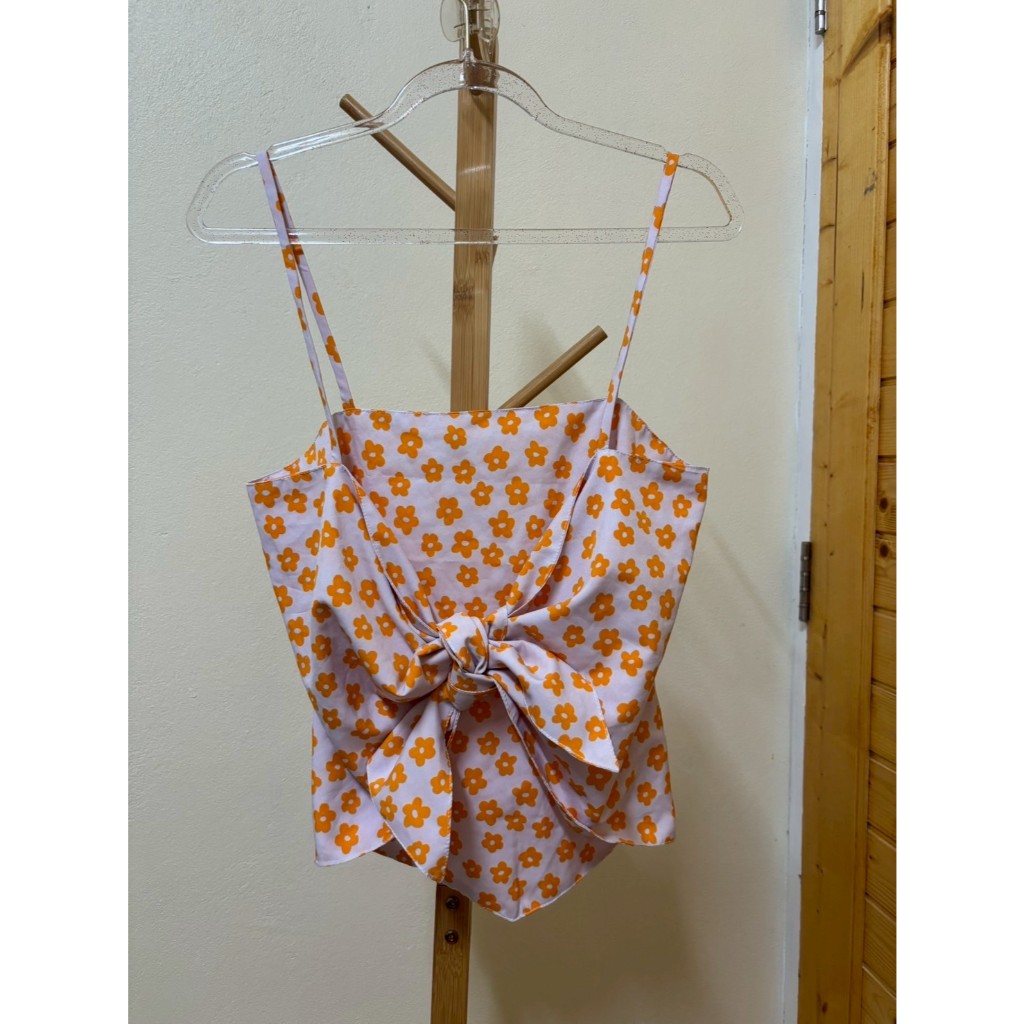 Pokee Peeko 🌷สายเดี่ยวผูกหลัง ลายดอกไม้ น่ารักก ✨