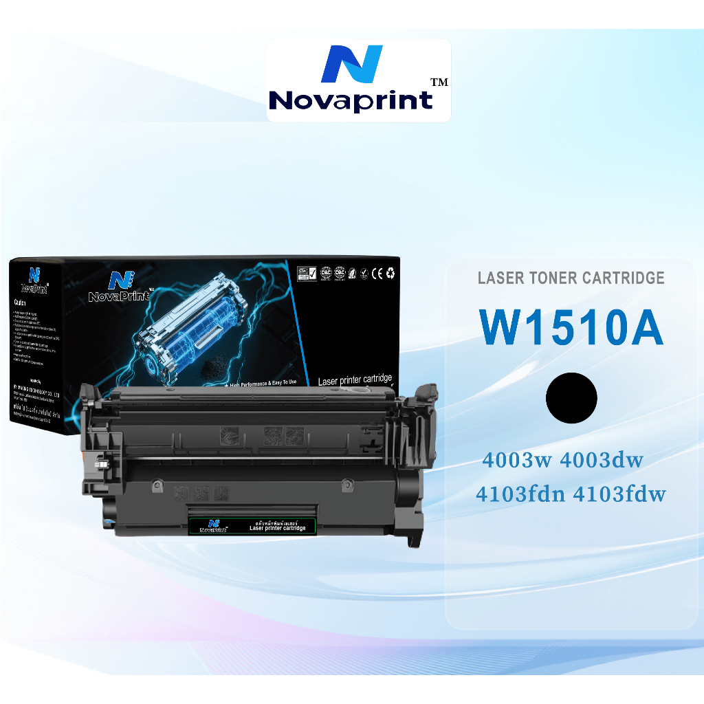 เข้ากันได้กับตลับหมึก HP W1510A สำหรับ HP LaserJet Pro 4003w 4003dw 4103fdn 4103fdw