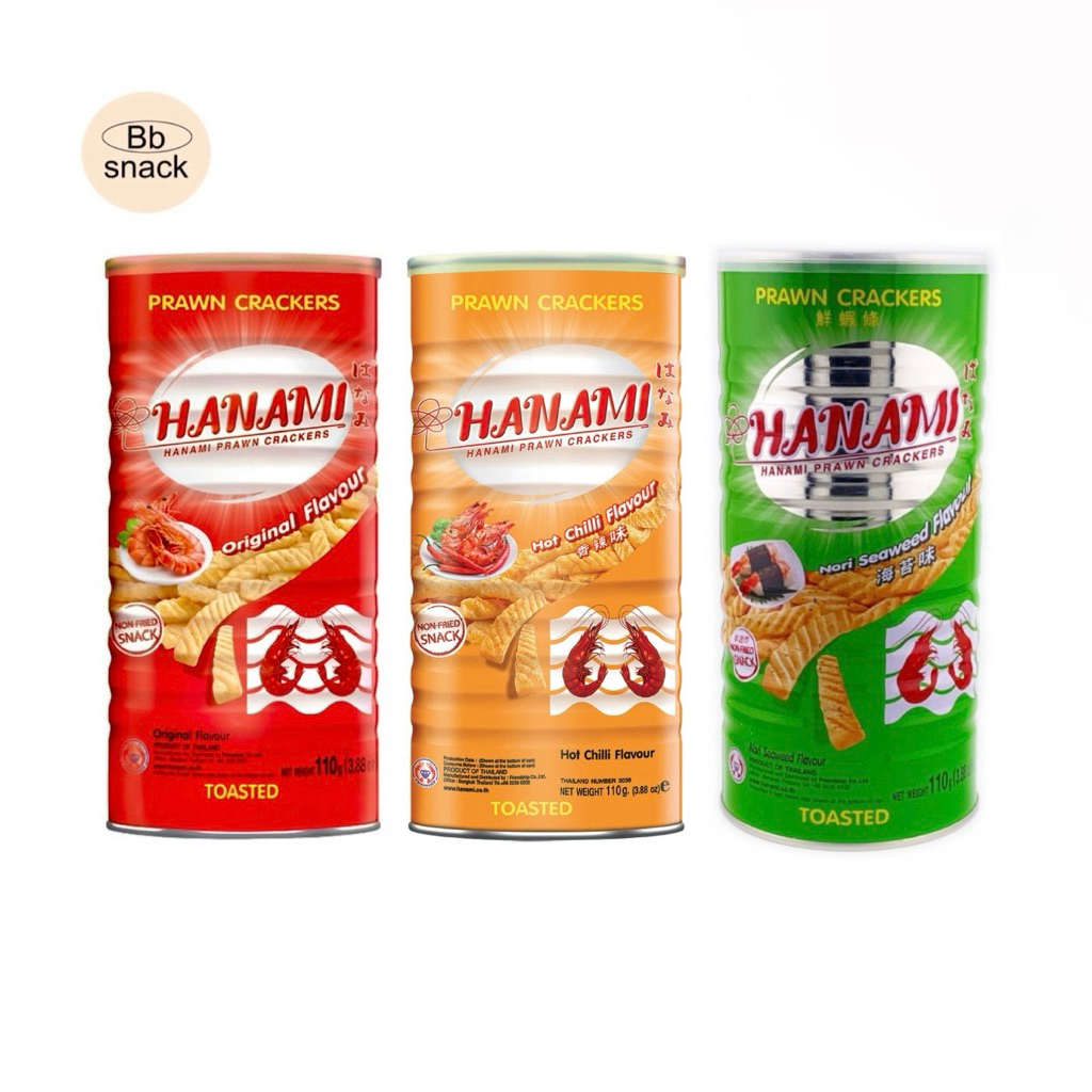 Hanami ฮานามิกระป๋อง 110g (ข้าวเกรียบกุ้ง)