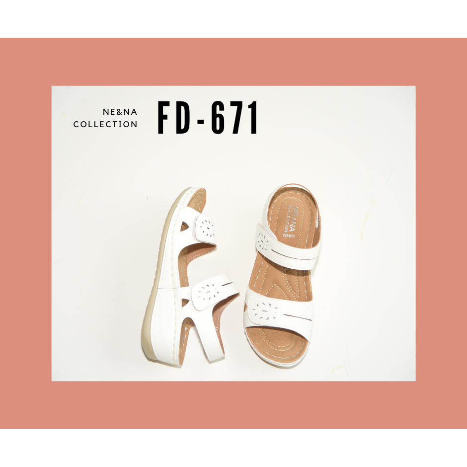 รองเท้าผู้หญิงเเบบเเตะสวมส้นสูงปานกลาง No. FD-671  NE&NA Collection Shoes