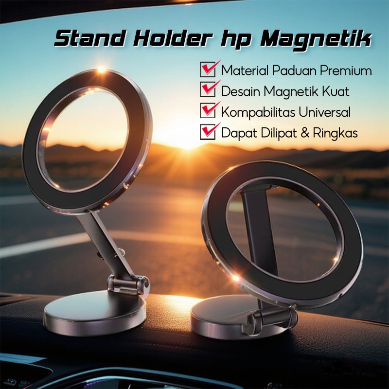 （การจัดส่งสินค้าในท้องถิ่น）ที่วางแหวนโทรศัพท์มือถือแม่เหล็กคู่เข้ากันได้กับ ไอโฟน ที่วางโทรศัพท์แม่เหล็กสองด้านแบบวงแหวน