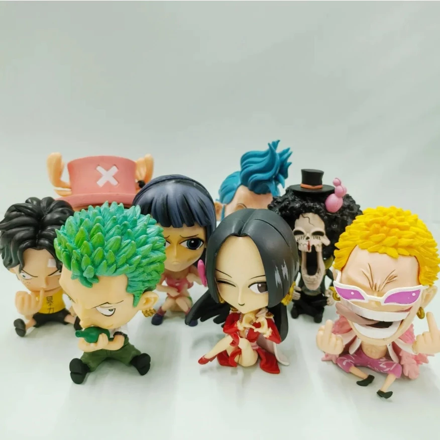 ฟิกเกอร์ Luffy Zoro Sanji Ace Nami Robin ขนาด 8-10 ซม thumbnail 5