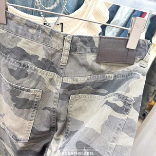 📍พร้อมส่งSLXL📍Smoke camo barrel jeans • ยีนส์ทรงชิคๆ มาในผ้ายีนส์ลายทหาร เท่มาก❕เย็บแบบขยายด้านข้างพองๆทรงถัง