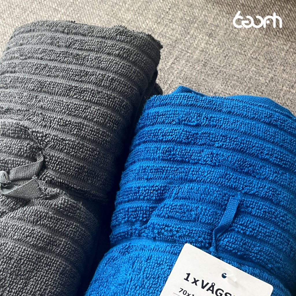 ผ้าเช็ดตัว IKEA ผืนใหญ่ เนื้อผ้าสัมผัสนุ่ม ดูดซับน้ำได้ดี แห้งไว้ ผ้าขนหนู 70x140 ซม - รูปที่ 7