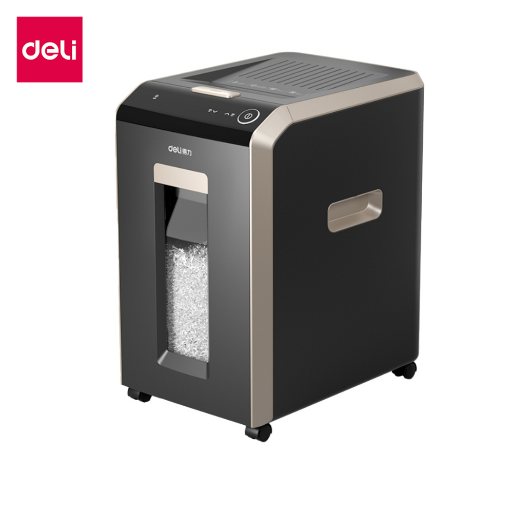 Deli เครื่องทำลายเอกสาร 32ลิตร เครื่องทำลายเอกสารอัตโนมัติ A4 12แผ่น ย่อยอัตโนมัติ150-200แผ่น Paper Shredder