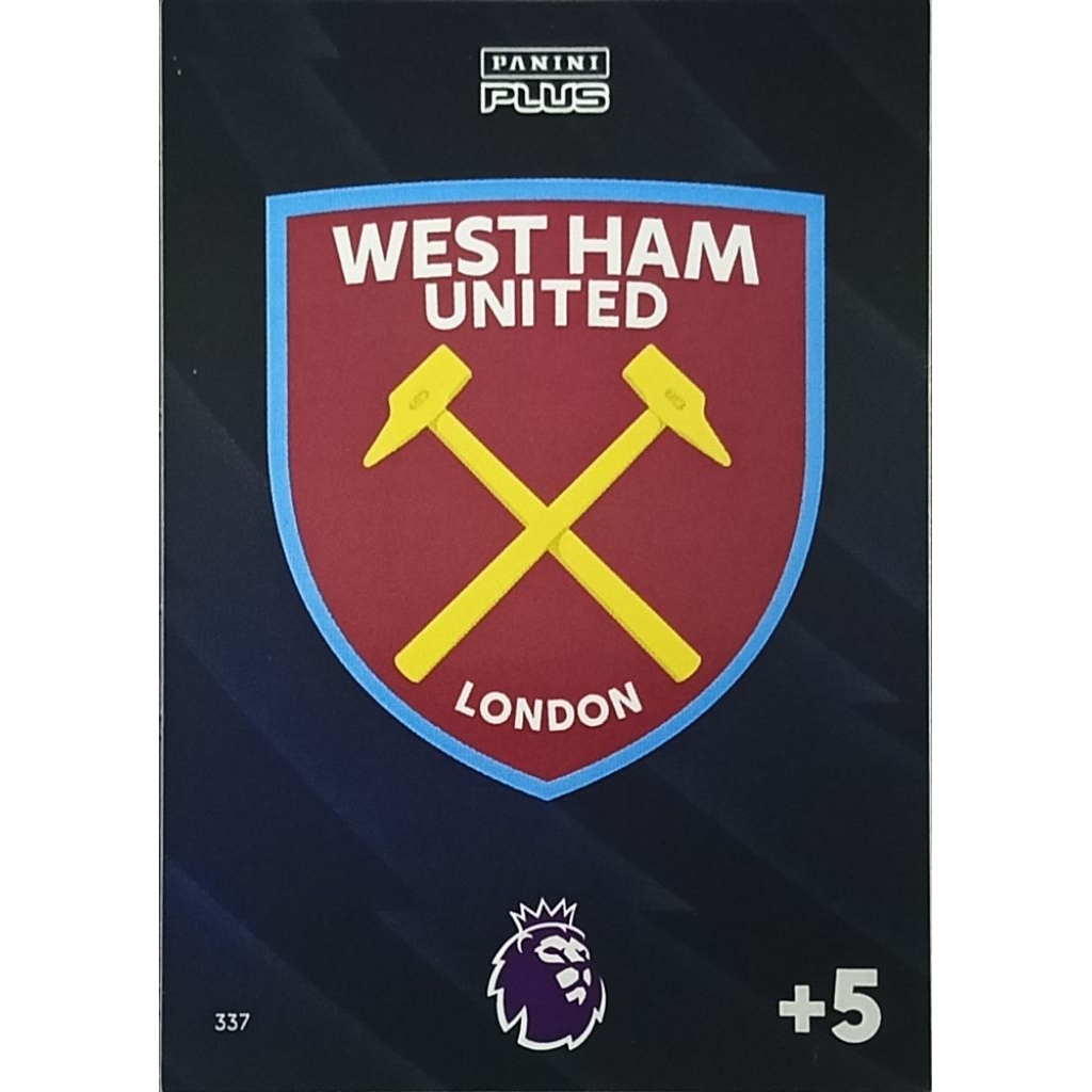 logo card Panini Plus 2024, West ham united badge
