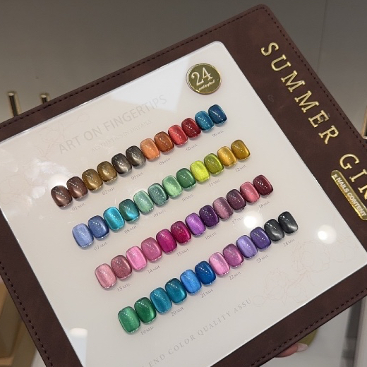 ยกชุดสีเจลลูกแก้ว Summer girl X Nails Content 24 สี พร้อมชาร์จ มาใหม่