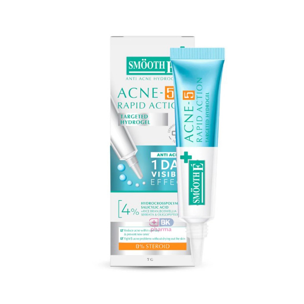 Smooth E Acne Hydrogel แต้มสิว / Smooth E Acne-5 Rapid Action 7g. เจลเเต้มสิว สำหรับผิวเป็นสิวง่าย 1