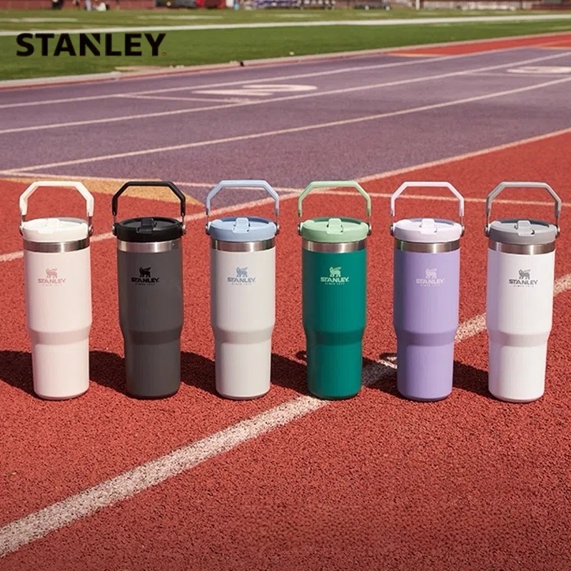🔥ของแท้ 100%🌟แก้วน้ำ STANLEY หลอดพับได้ รักษาความร้อน-เย็น ความจุใหญ่ ดีไซน์สวย