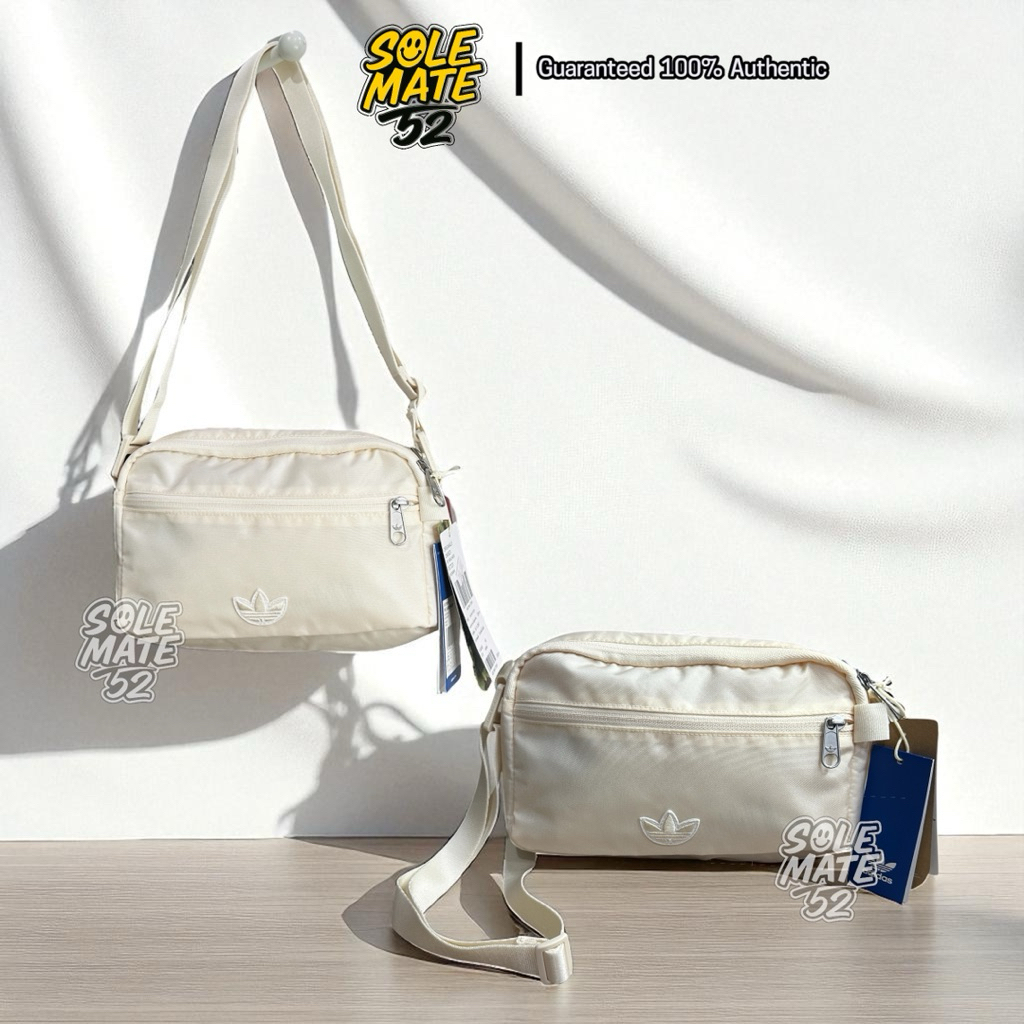 Adidas อาดิดาส กระเป๋าสะพายข้าง สีครีม รหัส IX7331 ของแท้💯 (มือหนึ่ง ป้ายครบ)