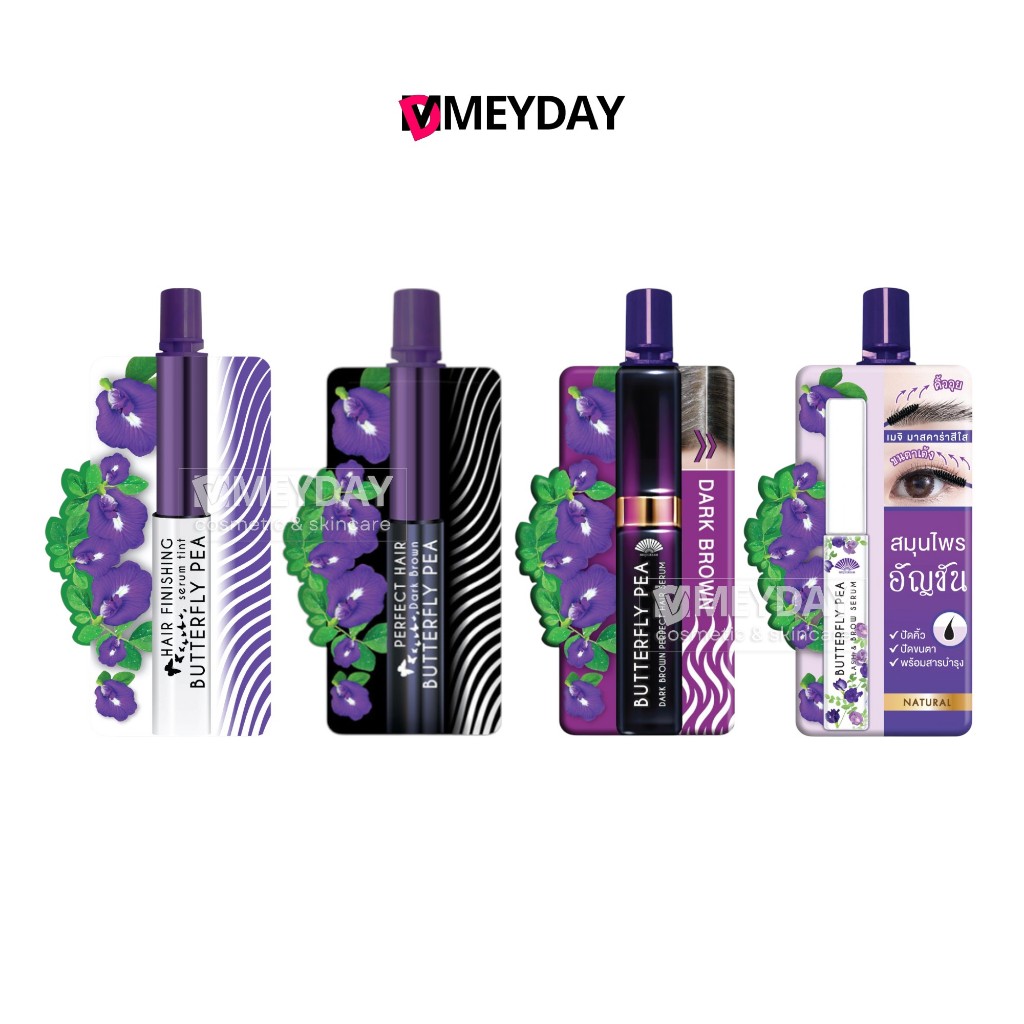 Meiji Butterfly Pea Hair Serum เมจิ เซรั่ม อัญชัน  มาสคาร่าเก็บไรผม สีใส 3g