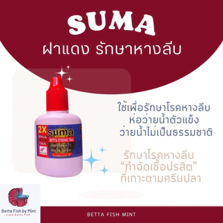 sumaฝาแดง แก้หางลีบ ปลากัดซึม ว่ายไม่เป็นธรรมชาติ
