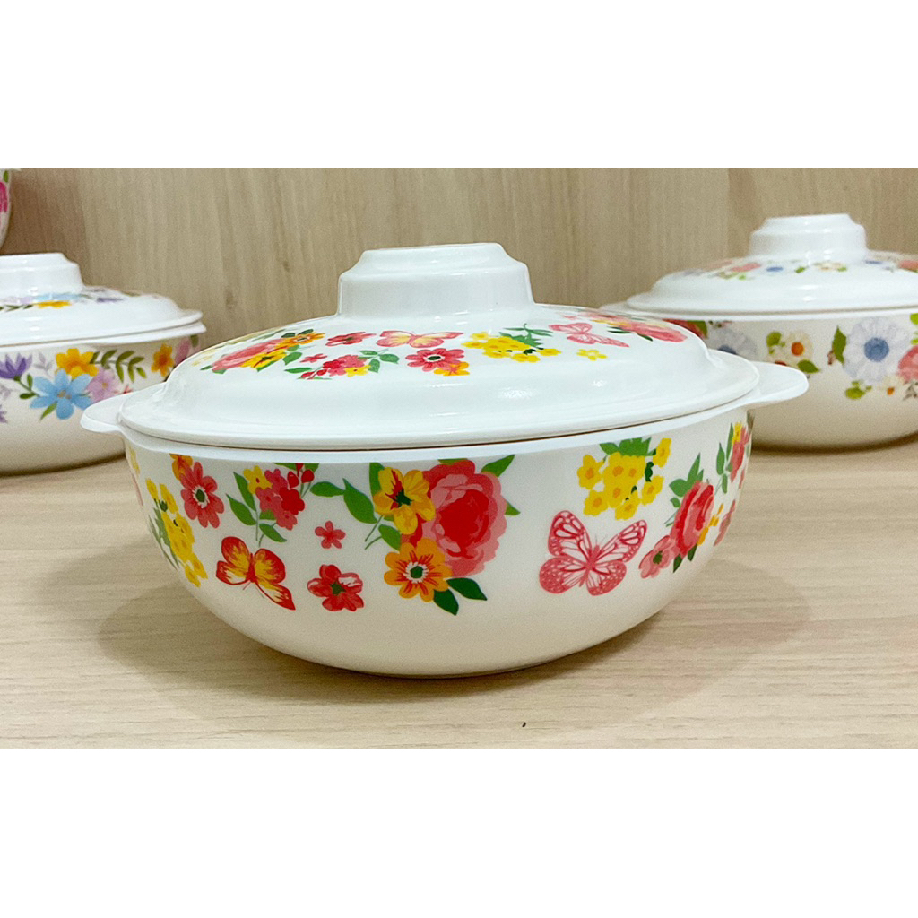 ชามเมลามีนพร้อมฝาปิด ขนาด 6.5 นิ้ว เลือกลายได้ค่ะ