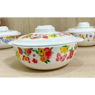 ชามเมลามีนพร้อมฝาปิด ขนาด 6.5 นิ้ว เลือกลายได้ค่ะ