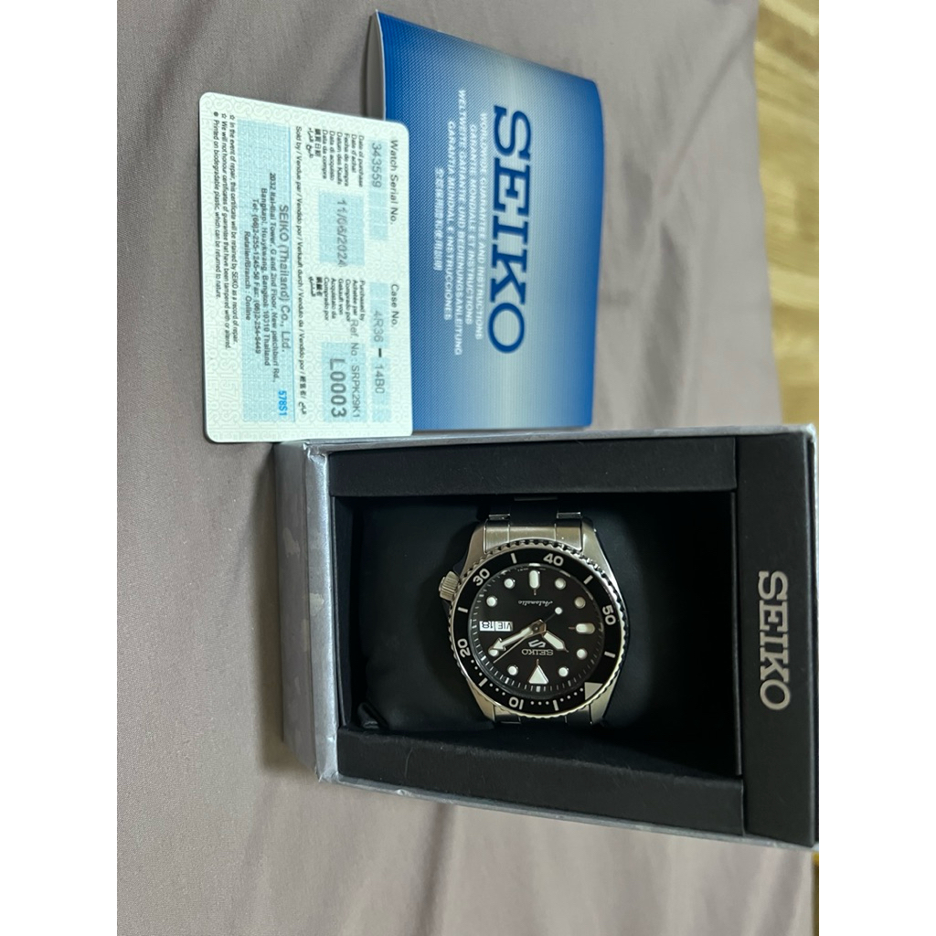 SEIKO นาฬิกาข้อมือ SEIKO 5 SPORTS AUTOMATIC WATCH MODEL: SRPK31K ขนาด 38 mm.