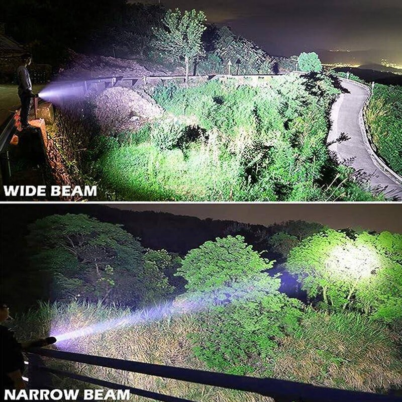 บซูมได้ ไฟฉายมือถือ ไฟฉายชาร์จได ไฟฉายเดินป่า ไฟฉาย led ชาร์จได้ ​ไฟฉายแบบชาร์จ ไฟฉายแรงสูงไกล น้ำโดนฝนได้ ไฟฉายแรงสูงไ - รูปที่ 2