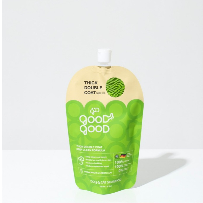 GoodGood Dog and Cat Shampoo for Thick Double Coat – Deep Clean Formula 250 ml.