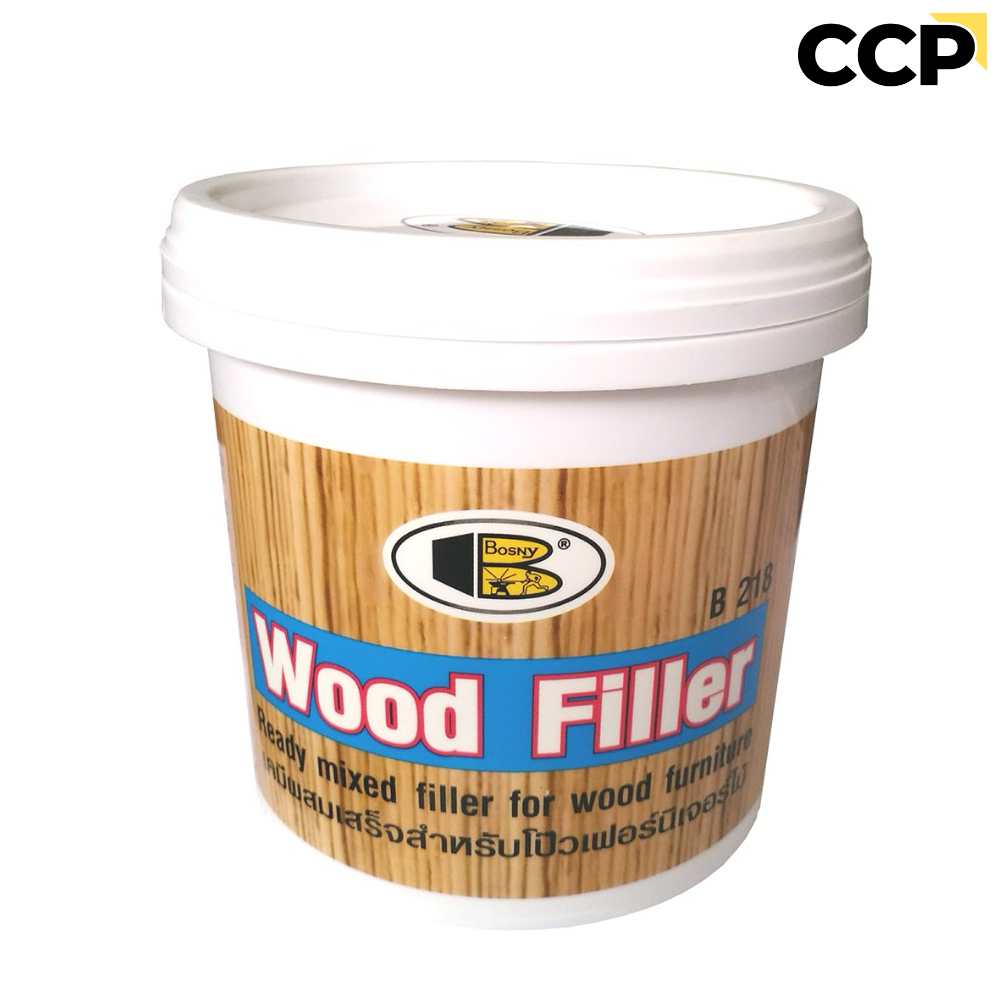 วู้ดฟิลเลอร์ โป๊วไม้ BOSNY B218 WOOD FILLER สีไม้สัก สีโป๊วไ​ม้ สีโป๊ว​ สีโป้วไม้