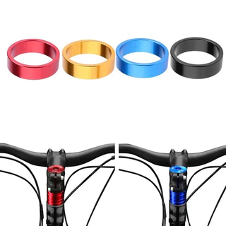 แหวนรองคอจักรยานอลูมิเนียม หลากสี กว้าง10mm./5mm.สําหรับขนาดซางโช๊ค 28.6 มม.1-1/8 "