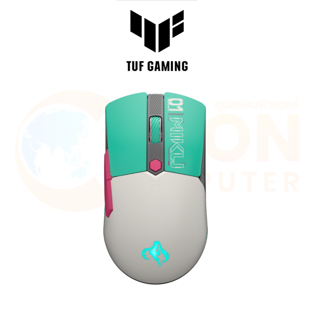 MOUSE (เมาส์ไร้สาย) ASUS TUF GAMING MINI WIRELESS MOUSE HATSUNE MIKU EDITION (P512) - 2 YEAR
