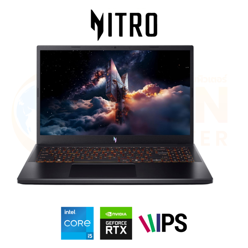 ACER NITRO V15 ANV15-52-501P NOTEBOOK (โน้ตบุ๊ค) INTEL CORE I5-13420H / RTX 5050 / 16GB / 512GB / WI