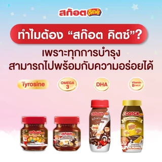 Scotch สก๊อต คิตซ์ ช็อกโก ซุปไก่สกัดสำหรับเด็ก รสช็อกโกแลต 40 มล. (แพ็ก 12 ขวด) จำนวน 2 แพ็ก (DHA & OMEGA3)