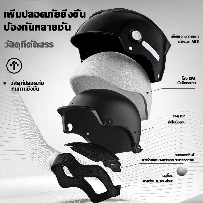 หมวกกันน็อค YOUBO กระจกคู่ HD thumbnail 8