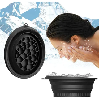 [พร้อมส่งในไทย] อ่างล้างหน้าซิลิโคนพับได้ face ice bath ถาดน้ำแข็งในตัวแบบพกพาพับ ice facial สปาหน้า