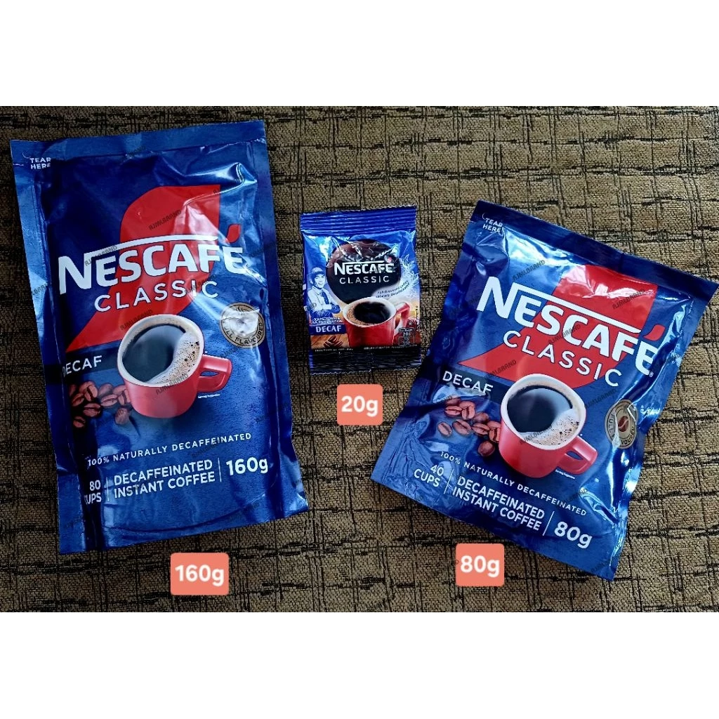 ☕️Nescafe Decaf💙 3 ขนาด 20g 80g 160g Non Caffeine Coffee เนสคาเฟ่ กาแฟดีแคฟ เนสกาแฟ ดีคาฟ กาแฟไม่มีคาเฟอิน