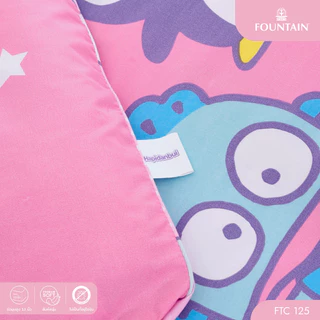 Fountain FTC125 การ์ตูน Hapidanbui ลิขสิทธิ์แท้ Sanrio สัมผัสนุ่มลื่น ชุดเครื่องนอนฟาวน์เทน ผ้าปูที่นอน ผ้านวม