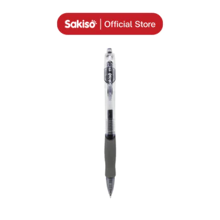 Sakiso [ยกแพ็คสูงสุด 12 ด้าม] ปากกาเจลกด หัว 0.5 mm. JGP1008 หมึกน้ำเงิน ดำ แดง
