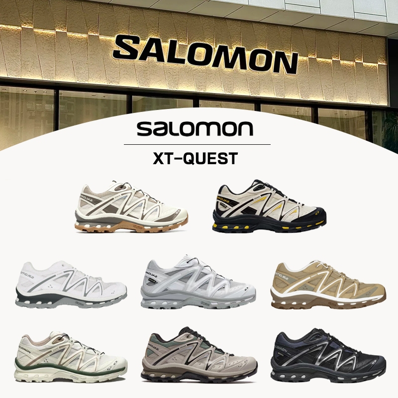 【ของแท้ 100%】 SALOMON  XT-Quest  JP7149 JR3420  WIHTE  BLACK รองเท้ากีฬาสำหรับชายหญิง