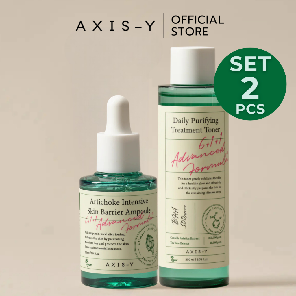 AXIS-Y - Duo Skin Barrier_Artichoke Set ( Daily Purifying Treatment Tone , Artichoke Intensive Skin Barrier Ampoule)
