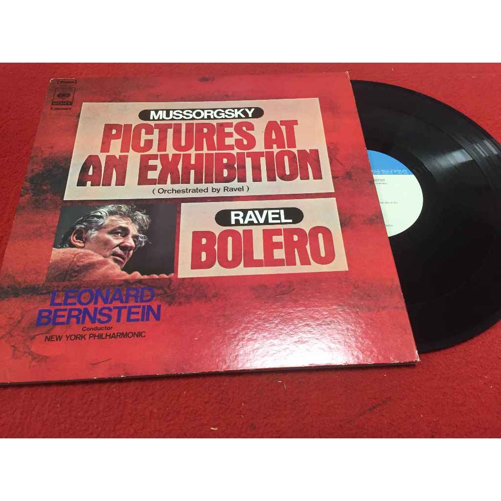 Mussorgsky: Pictures at an Exhibition / Ravel: Bolero - Leonard Bernstein  ขนาด 12 นิ้ว LP  A189