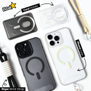 iStar เคสไอโฟน ชุดเคส 3in1 พร้อมที่ใส่บัตรและสายคล้อง For iPhone 17ProMax 17Pro 17Air 17 16 15 14 13