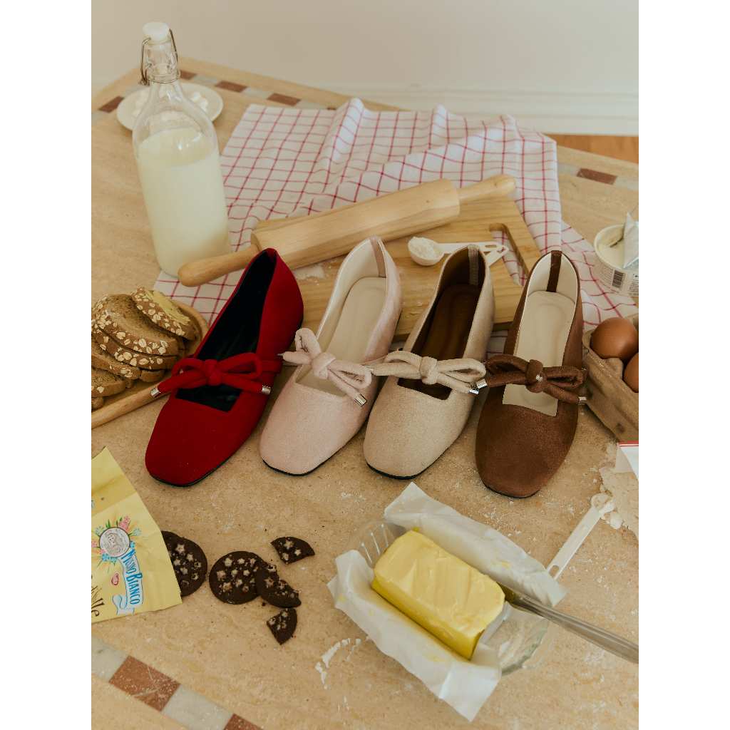 Marbo รองเท้า Maryjane หนังกลับแต่งโบว์น่ารักสุดดด