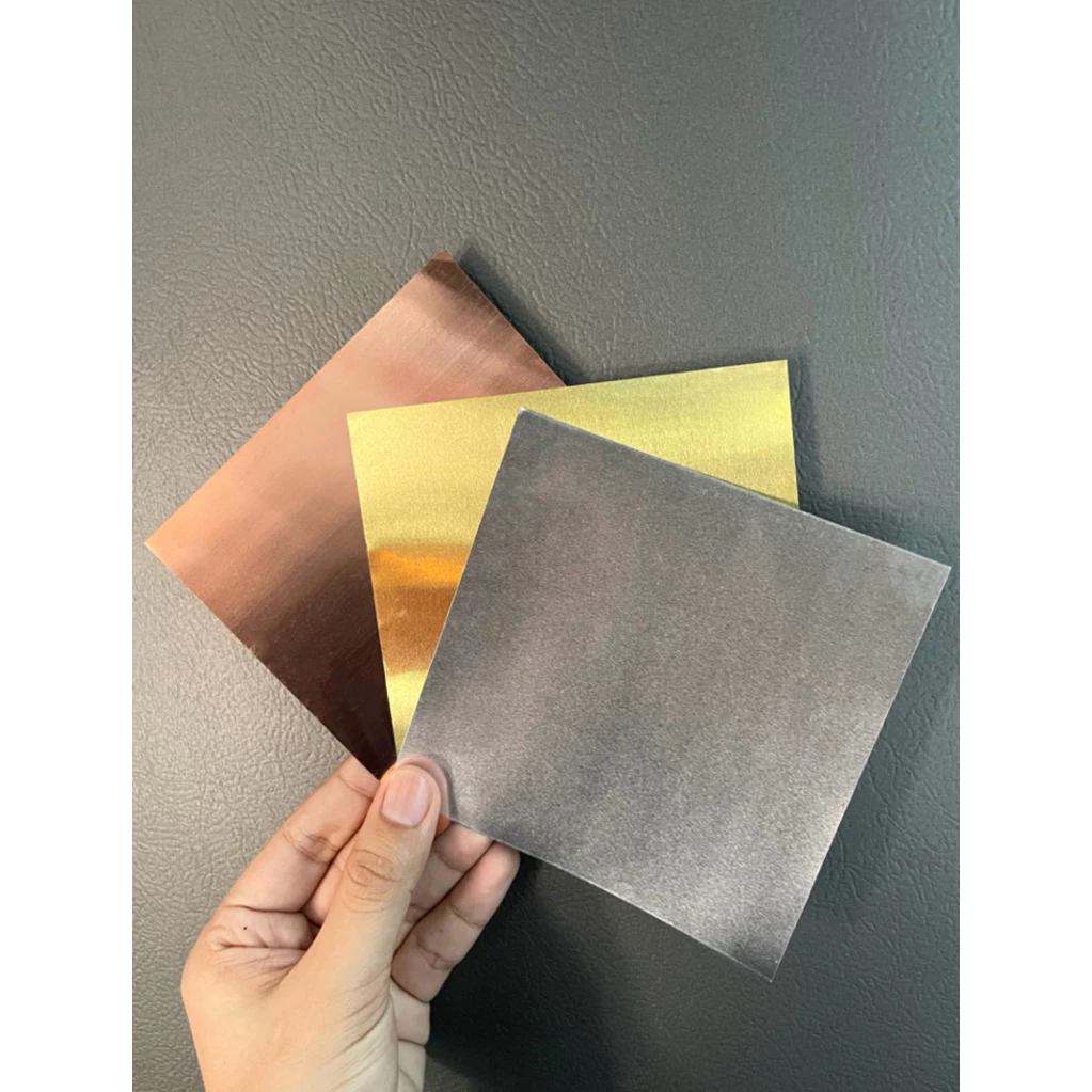 (ถูกที่สุด)แผ่นเรียบสีทอง นาก เงิน ขนาด5*5นิ้ว ราคาถูก *พร้อมส่ง* #ถูกสุดบนช็อปปี้
